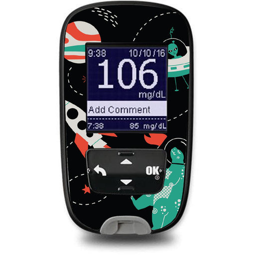 Peelz Monster in Space for the Accu-Chek Guide Glucometer Peelz/Stickers Black