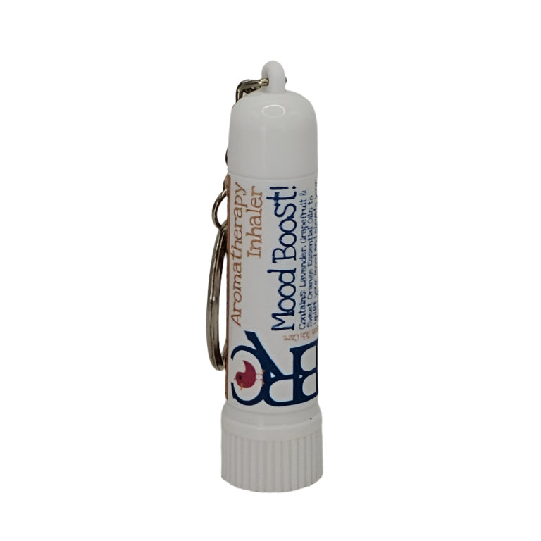 By Robin Creations Mood Boost Aromatherapy Inhaler Aromatherapy Dark Gray Plastic - with a keychain