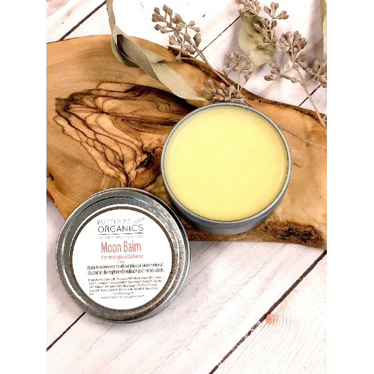 Butter Me Up Organics Moon Balm / Menstrual Care / PMS / Period Cramps / Hormone Balancing / Ovulation Pain / Butter Me Up Organics / Organic Skincare / Organic Body Bisque