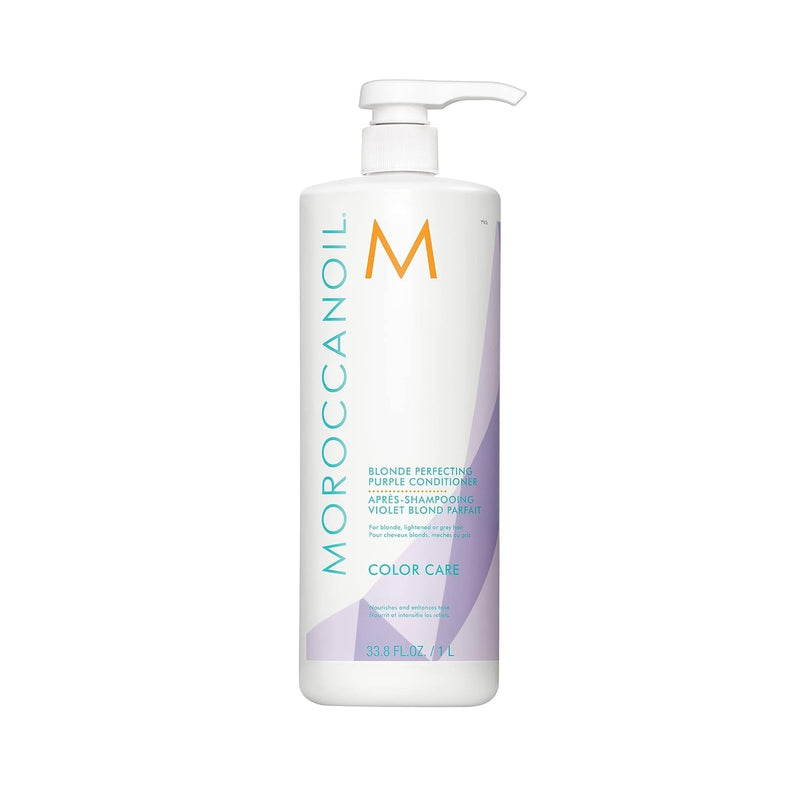 Nava Beauty Moroccanoil Blonde Perfecting Purple Conditioner Hair White Smoke Liter - 33.8 Oz