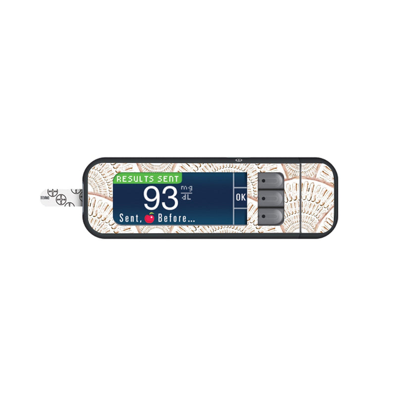 Peelz Mosaic Sticker for Bayer Contour Next Glucometer Peelz/Stickers White Smoke