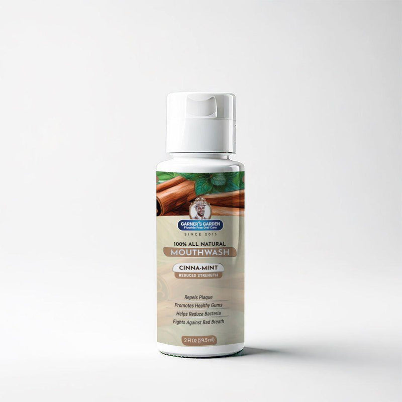 Garner's Garden Travel Sized - Natural Mouthwash | H2O2 | Fluoride Free Oral Care Lavender 2 oz / Reduced Strength / Cinna Mint