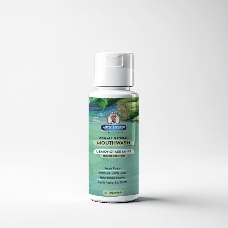 Garner's Garden Travel Sized - Natural Mouthwash | H2O2 | Fluoride Free Oral Care Lavender 2 oz / Reduced Strength / Lemongrass Mint