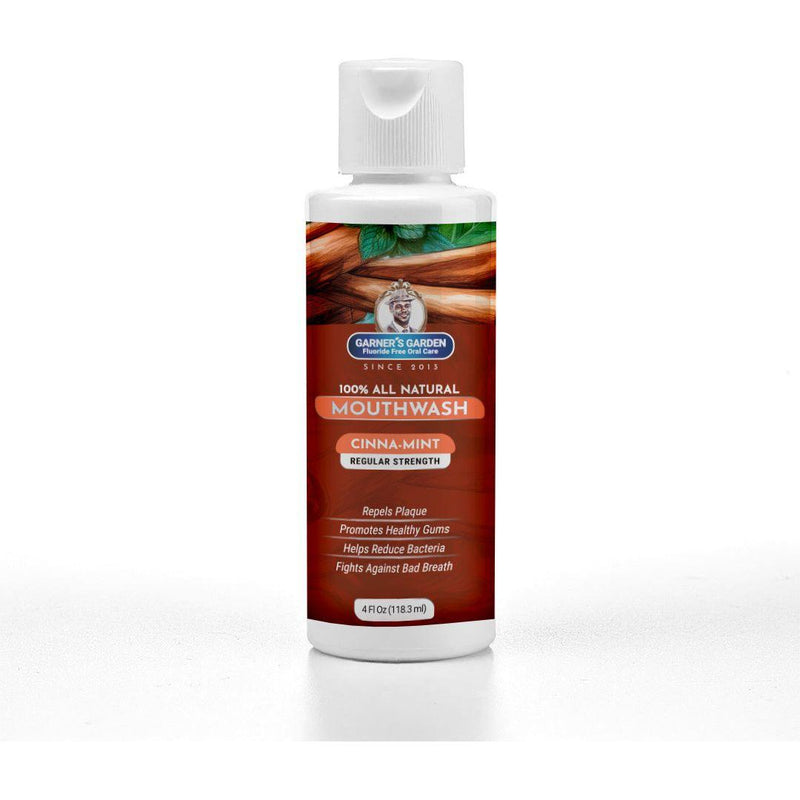 Garner's Garden Travel Sized - Natural Mouthwash | H2O2 | Fluoride Free Oral Care White Smoke 4 oz / Regular Strength / Cinna Mint