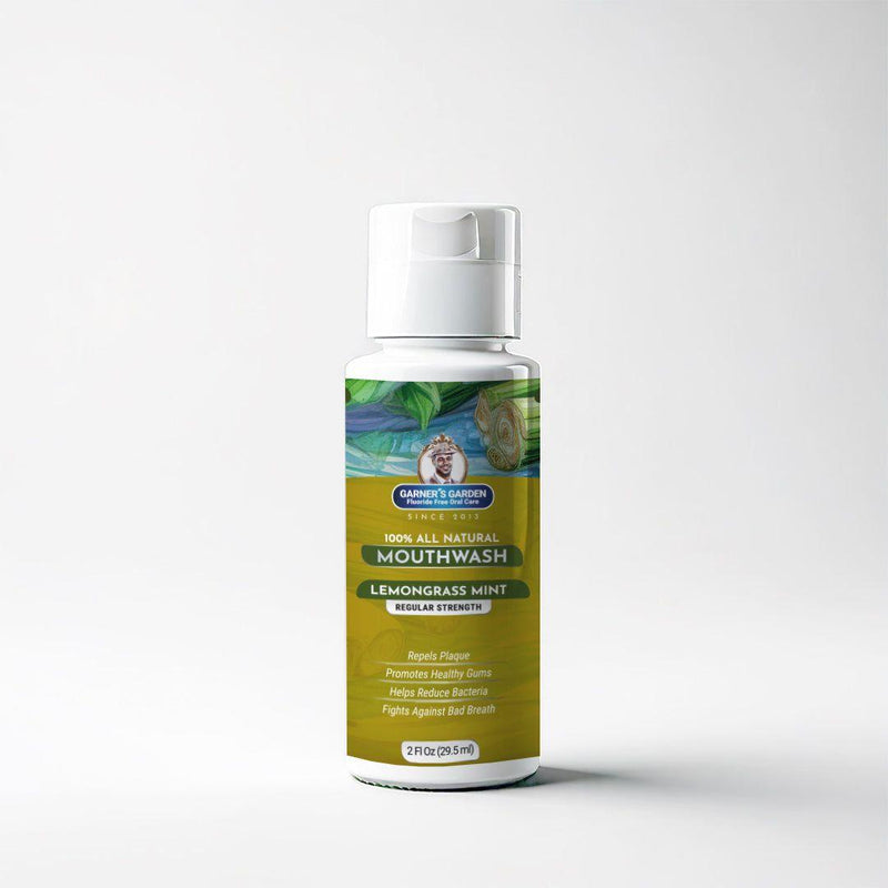 Garner's Garden Travel Sized - Natural Mouthwash | H2O2 | Fluoride Free Oral Care Lavender 2 oz / Regular Strength / Lemongrass Mint