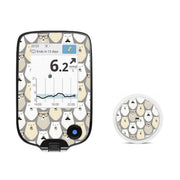 Peelz Mr. Bear for Freestyle Libre 2 Peelz/Stickers White Smoke Receiver + Sensor
