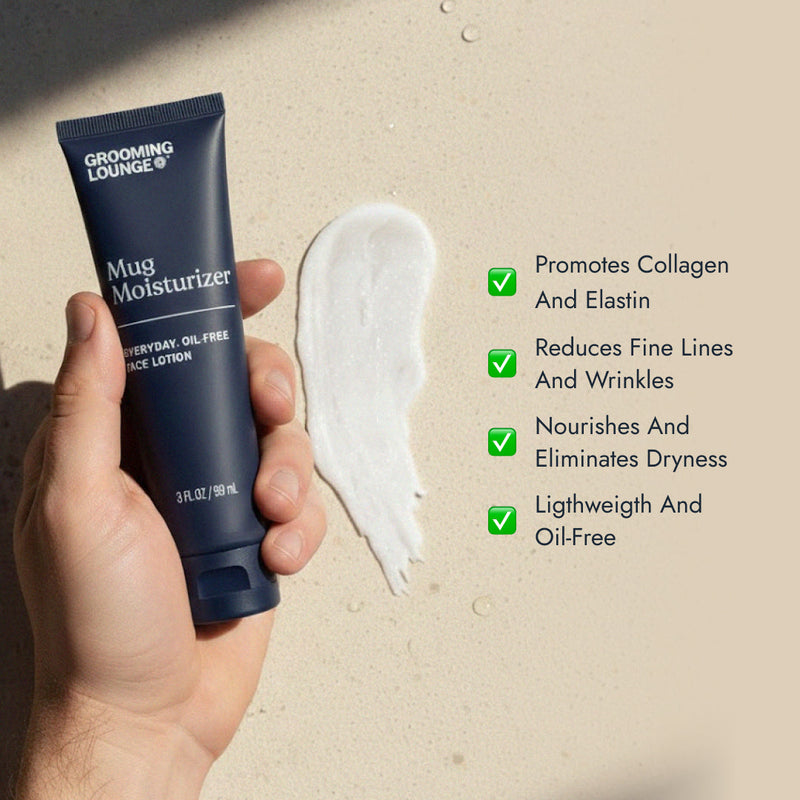 Grooming Lounge Grooming Lounge Mug Moisturizer - Oil-Free Face Moisturizer For Men Moisturizers Gray