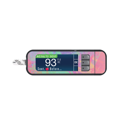 Peelz Multi-Color Sticker for Bayer Contour Next Glucometer Peelz/Stickers White Smoke