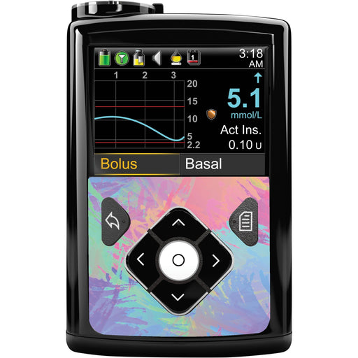 Peelz Multi-Color for Sticker for Medtronic MiniMed 770G & 780G Peelz/Stickers Black Whole System Peelz (front back + clip)