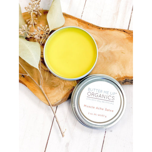 Butter Me Up Organics Organic Muscle Ache Salve w/ Cayenne / ZERO WASTE / Plastic Free Body Antique White