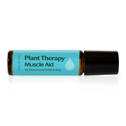 Plant Therapy Muscle Aid Essential Oil Blend Pre-Diluted Roll-On Essential Oil Black 10 mL