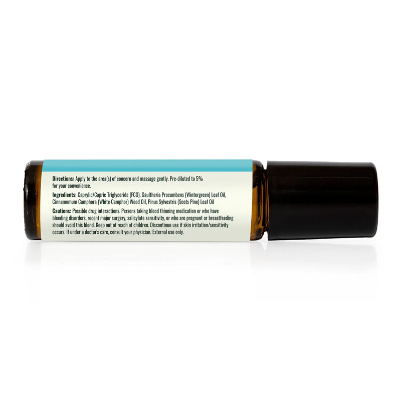 Plant Therapy Muscle Aid Essential Oil Blend Pre-Diluted Roll-On Essential Oil Black 10 mL