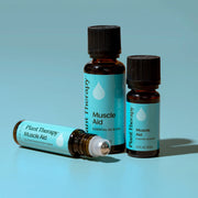Plant Therapy Muscle Aid Essential Oil Blend Pre-Diluted Roll-On Essential Oil Sky Blue 10 mL