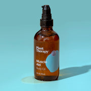 Plant Therapy Muscle Aid Body Oil Body Care Medium Aquamarine 4 oz