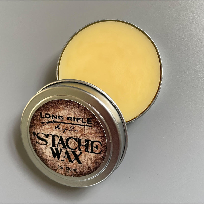Long Rifle Soap Co. Mustache Wax Shaving & Grooming Dark Gray