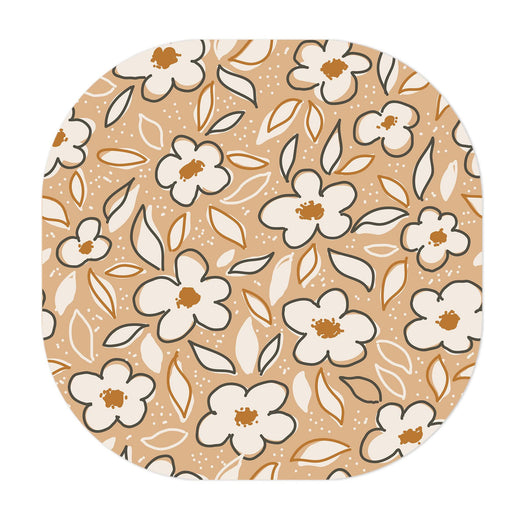 Peelz Muted Floral Overpatch Tape - Pump Peelz Patch Medical Tape Tan 12-Pack (Set of 12 Patches),4-Pack (Set of 4 Patches),1-Single (One Patch)