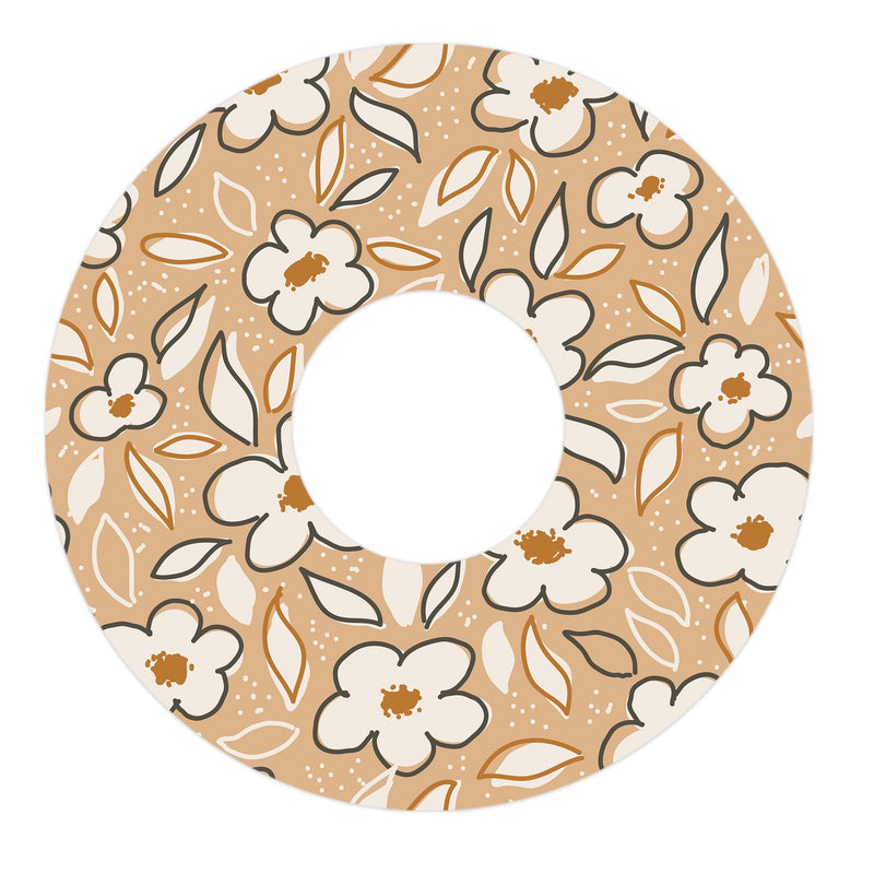Peelz Muted Floral FreeStyle Libre 3 Plus & Lingo  Patch Tape - Pump Peelz Patch Medical Tape White Smoke 12-Pack (Set of 12 Patches),4-Pack (Set of 4 Patches)