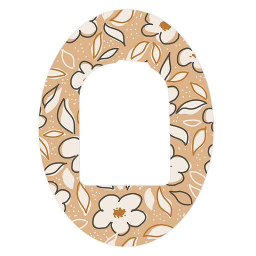 Peelz Muted Floral Pod Patch Tape - Pump Peelz Patch Medical Tape White Smoke 12-Pack (Set of 12 Patches),4-Pack (Set of 4 Patches),1-Single (One Patch)