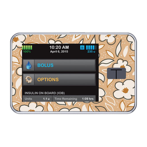 Peelz Muted Floral for Tandem t:slim Peelz/Stickers Black