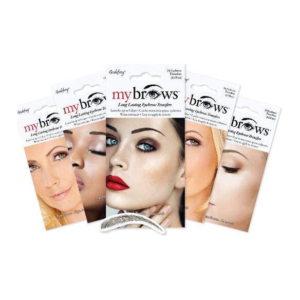 GodefroyBeauty MY BROWS LONG LASTING EYEBROW TRANSFERS Eyebrow Tattoos Light Gray Dark Brown / High Arch,Dark Brown / Low Arch,Dark Brown / Medium Arch,Dark Brown / Soft Arch,Light Brown / High Arch,Light Brown / Low Arch,Light Brown / Medium Arch,Light Brown / Soft Arch,Medium Brown / High Arch,Medium Brown / Low Arch,Medium Brown / M