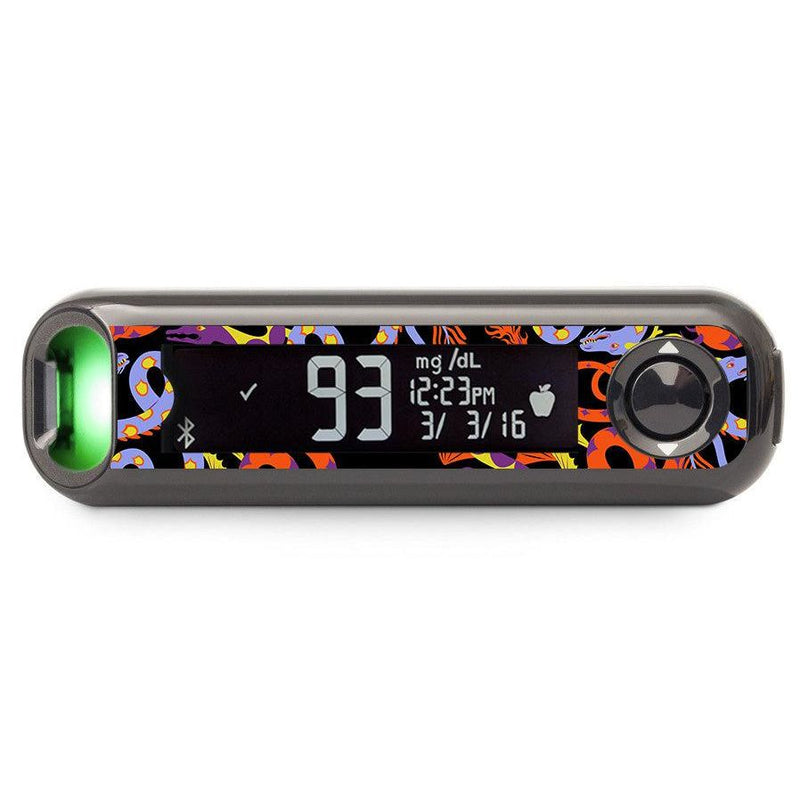 Peelz Mystic Dragons Bayer Contour© Next One Glucometer Peelz/Stickers Black