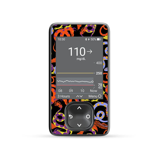 Peelz Mystic Dragons DEXCOM G7 and Stelo and G6 Touchscreen Receiver Sticker Peelz/Stickers Dim Gray