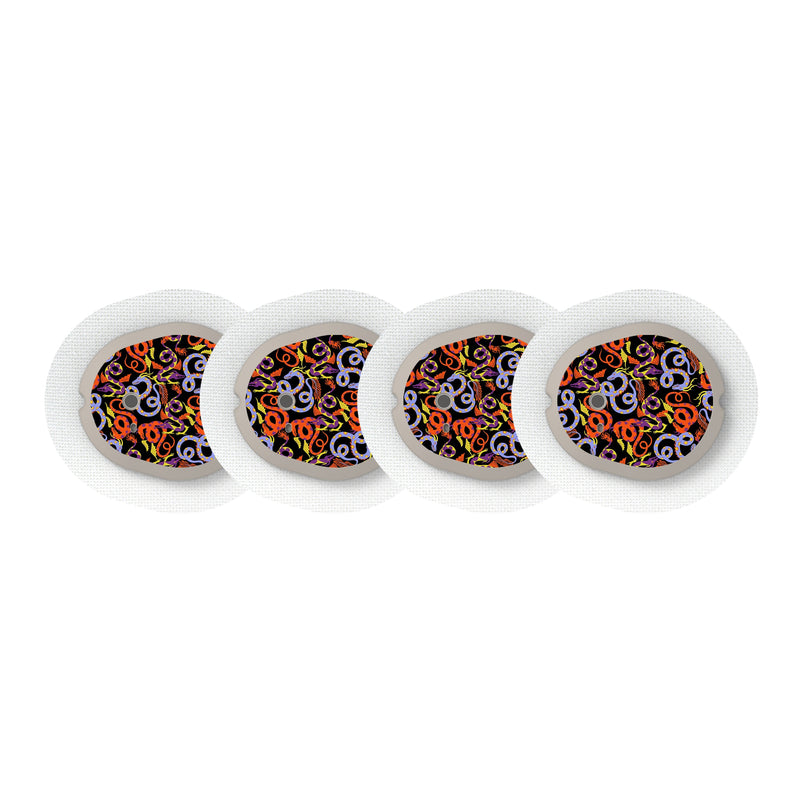 Peelz Mystic Dragons Sticker Designed for the DEXCOM G7 and Stelo Transmitter Peelz/Stickers White Smoke 4-pack (Set of 4 Stickers)