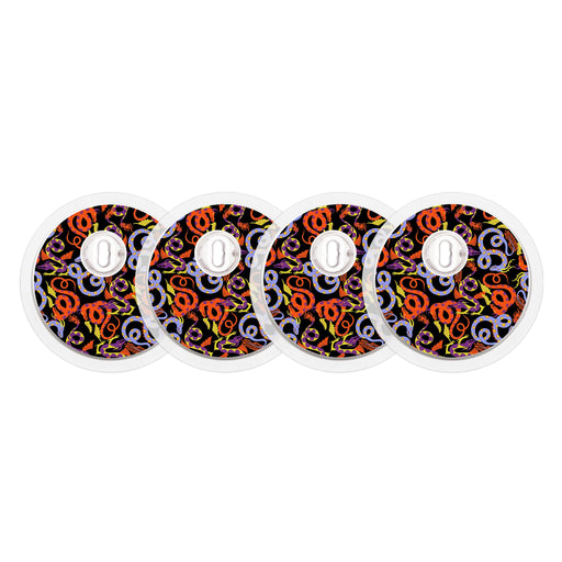 Peelz Mystic Dragons Sticker Designed for the FreeStyle Libre 3 Plus & Lingo  Sensor Peelz/Stickers White Smoke 4-pack (Set of 4 Stickers)