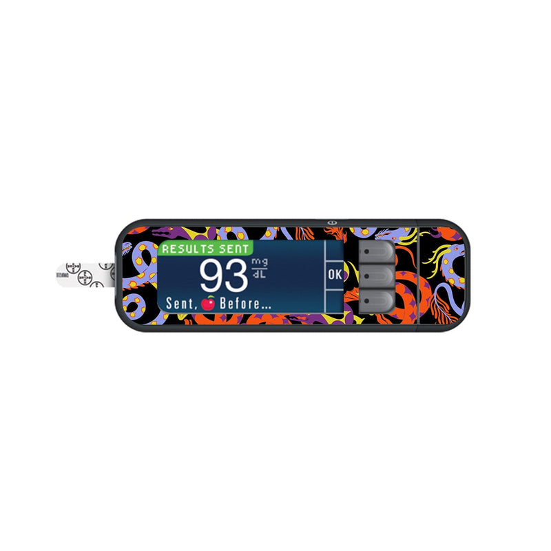 Peelz Mystic Dragons Sticker for Bayer Contour Next Glucometer Peelz/Stickers White Smoke
