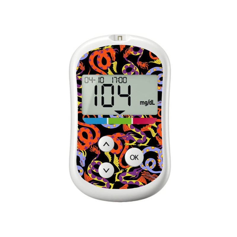 Peelz Mystic Dragons for OneTouch Verio Flex Glucometer Peelz/Stickers White Smoke