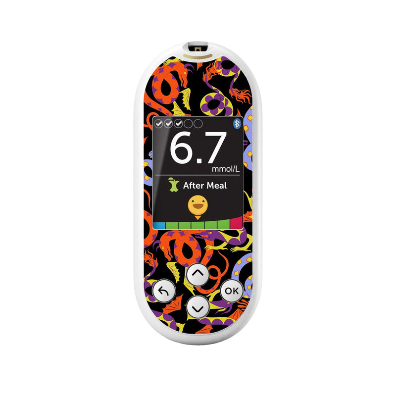 Peelz Mystic Dragons for OneTouch Verio Reflect Glucometer Peelz/Stickers White Smoke