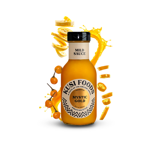 Kusi Foods Mystic Gold Hot Sauce White Smoke