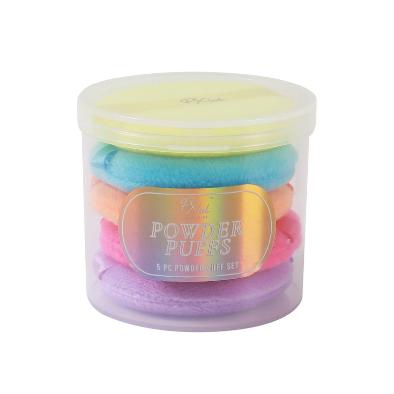 Prolux Cosmetics 5pc Powder Puff Set Powder Puffs White Smoke