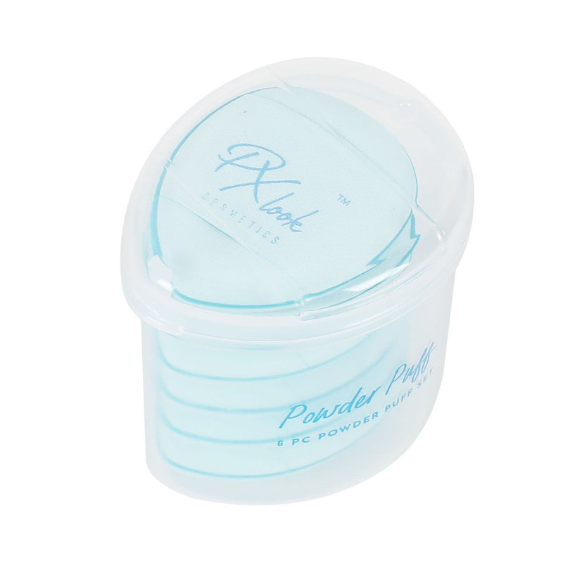 Prolux Cosmetics Mini Powder Puff Set Lavender PEACH,HOT PINK,BLUE,PURPLE,YELLOW,PINK