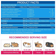 Nature Target 10-in-1 Vitamins for Dog & Cat, 5 Billion CFUs, 90 Scoops Pet Vitamins Supplements White Smoke