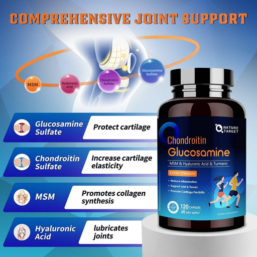Nature Target Plant-Based Glucosamine, 120 capsules Chondroitin White Smoke