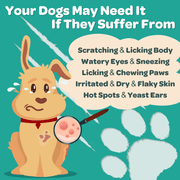 Nature Target Dogs & Cats Allergy Relief Chews, 3 Billion CFUs Pet Vitamins Supplements Light Sea Green 120 Chews / Chicken
