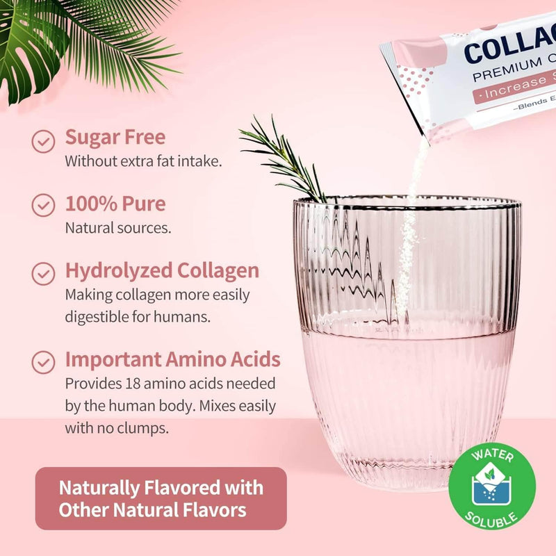 Nature Target Collagen Hair, Skin & Nails Peptides, 30 Packets Collagen Misty Rose