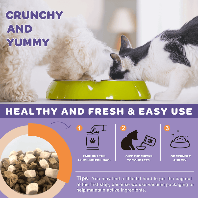 Nature Target Dogs & Cats Omega-3 Probiotic Chews with Chicken Flavor, 6B CFUs, 120ct Pet Vitamins Supplements Dark Gray