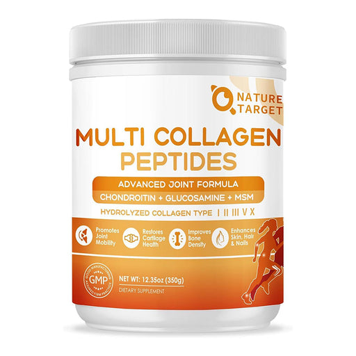 Nature Target Multi Hydrolyzed Collagen Peptides, 10 Billion CFUs, 12.35 OZ Collagen White Smoke