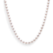 Bids.com 14K Yellow Gold 8.0x8.5mm Akoya Pearl Strand Necklace Necklaces White Smoke Yellow.Gold / 18