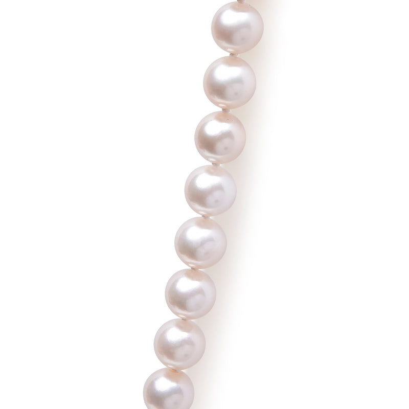 Bids.com 14K Yellow Gold 8.0x8.5mm Akoya Pearl Strand Necklace Necklaces White Smoke Yellow.Gold / 18,White.Gold / 18