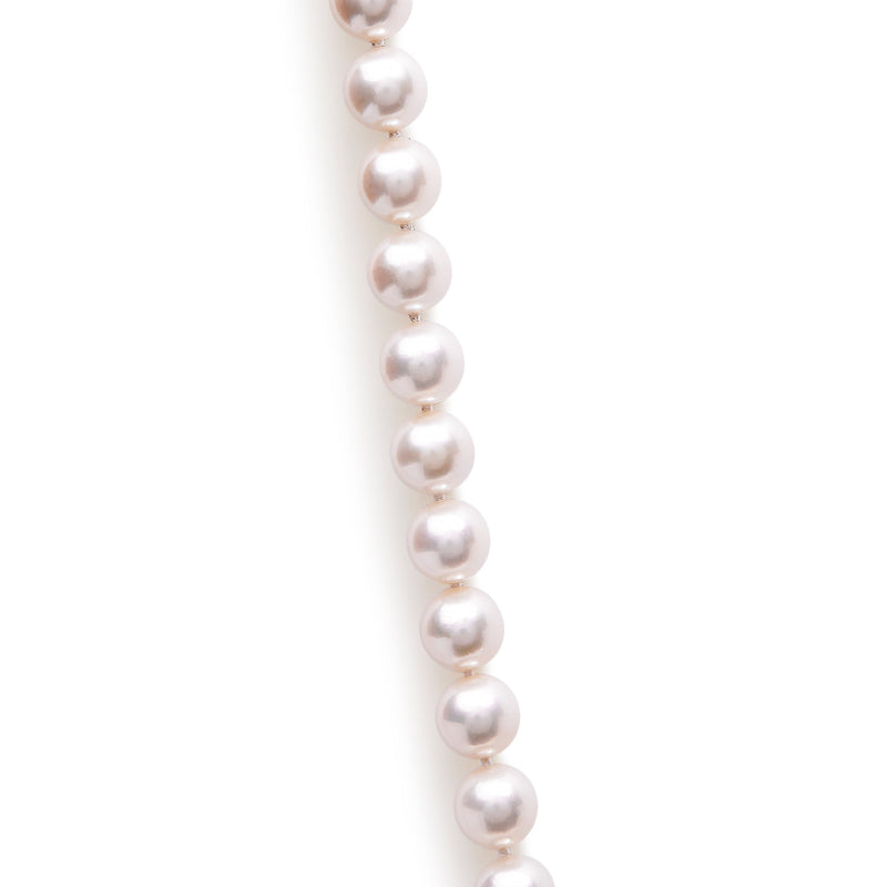 Bids.com 14K Yellow Gold 8.0x8.5mm Akoya Pearl Strand Necklace Necklaces White Smoke Yellow.Gold / 18,White.Gold / 18