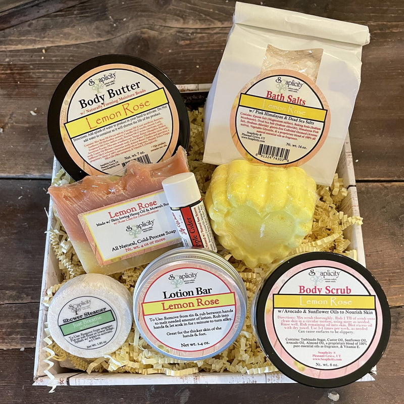 Soaplicity Scentastic Gift Sets - Large Bundles! Tan A Hot Pink Mess,Be Calm,Euphoria,Lavender Kiss,Lemon Rose