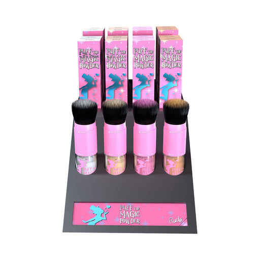 Rude Cosmetics Puff the Magic Mineral Setting Powder Display Set, 32PCS Powder Rosy Brown