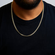Bids.com Semi-Solid 14K Yellow Gold 4.5mm Miami Cuban Chain Necklace - Unisex Chain - 22 Inches Necklaces Black Yellow.Gold / 22