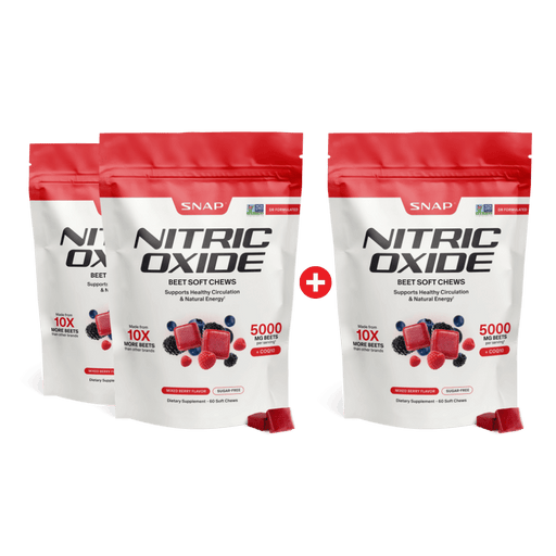 Snap Supplements Nitric Oxide Beet Chews - Buy 2, Get 1 Free! Light Gray