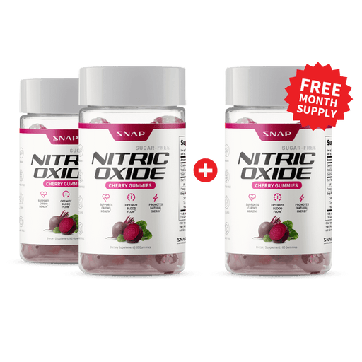 Snap Supplements Nitric Oxide Gummies - Cherry Flavor - Buy 2 Get 1 FREE! White Smoke