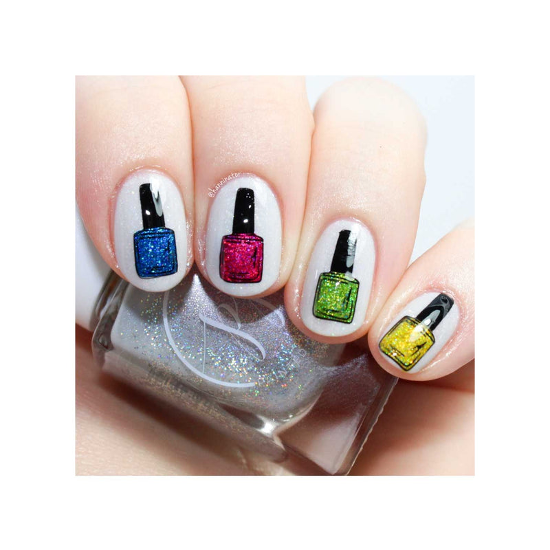 UberChic Beauty Nail Polish Is Life Stamping Plate Light Gray