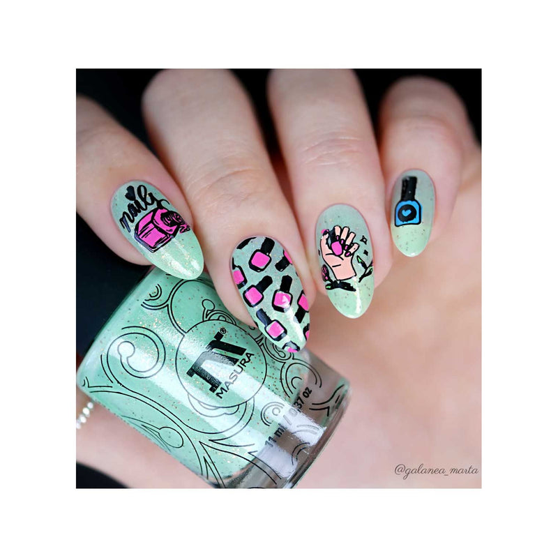 UberChic Beauty Nail Polish Is Life Stamping Plate Gray